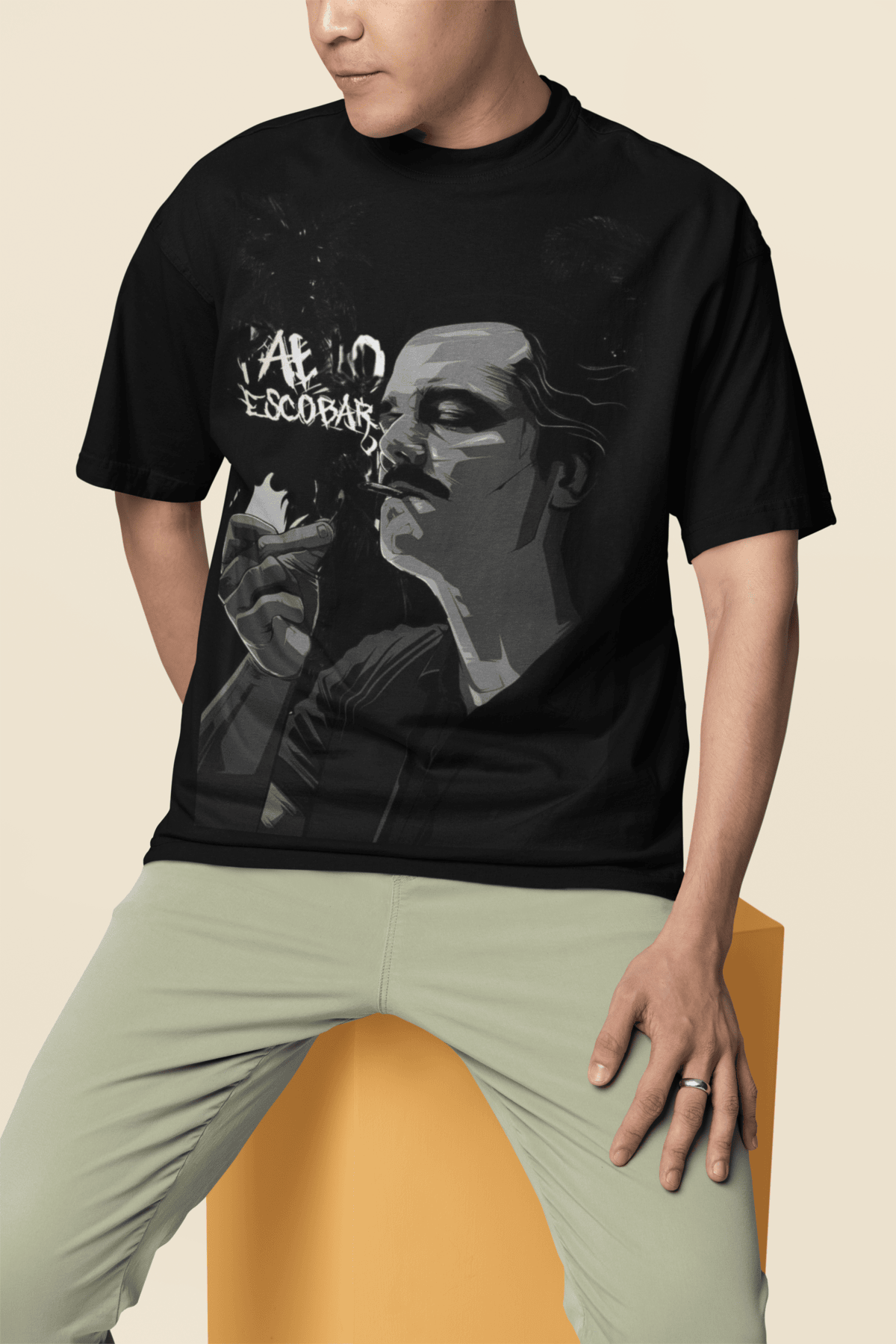 The Escobar Oversized T-Shirt - Black & White