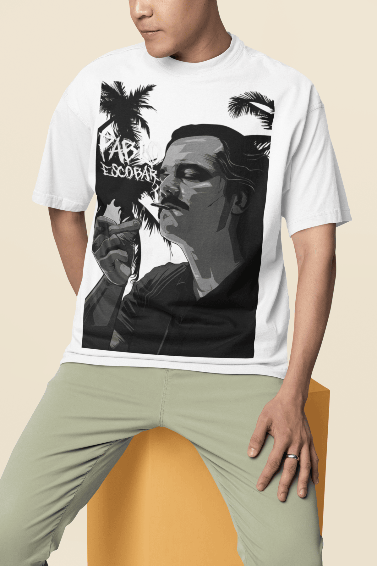 The Escobar Oversized T-Shirt - Black & White