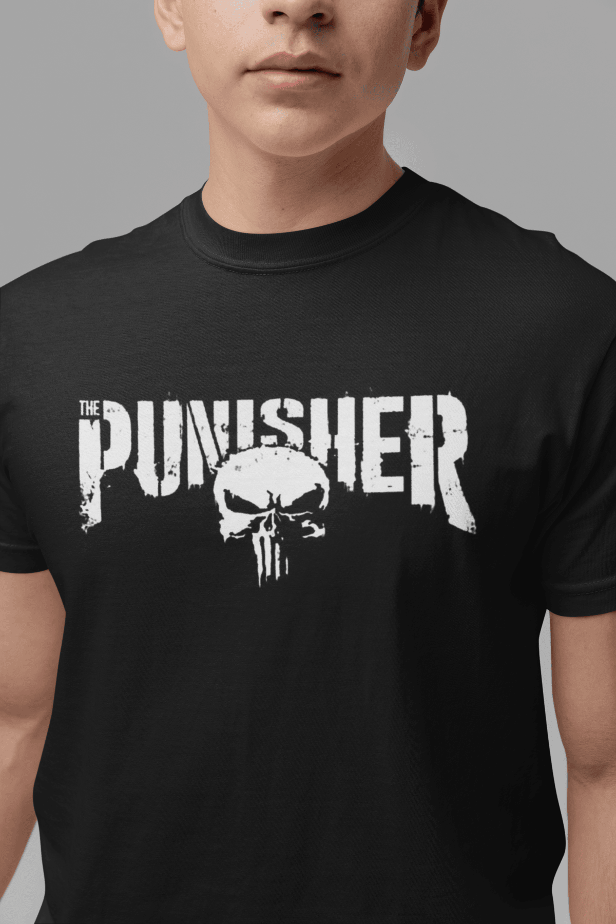 Punisher Regular Fit Black T-Shirt