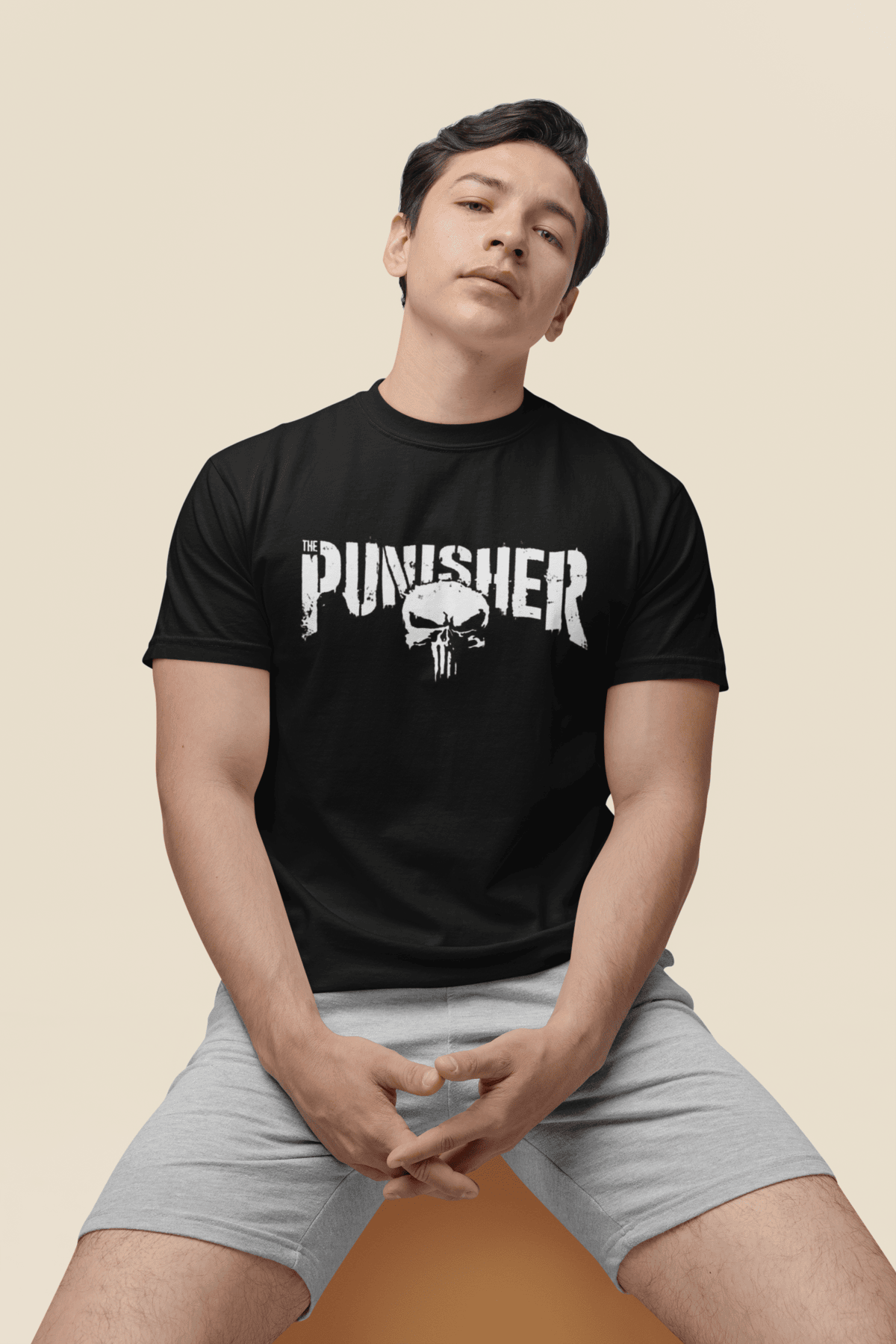 Punisher Regular Fit Black T-Shirt