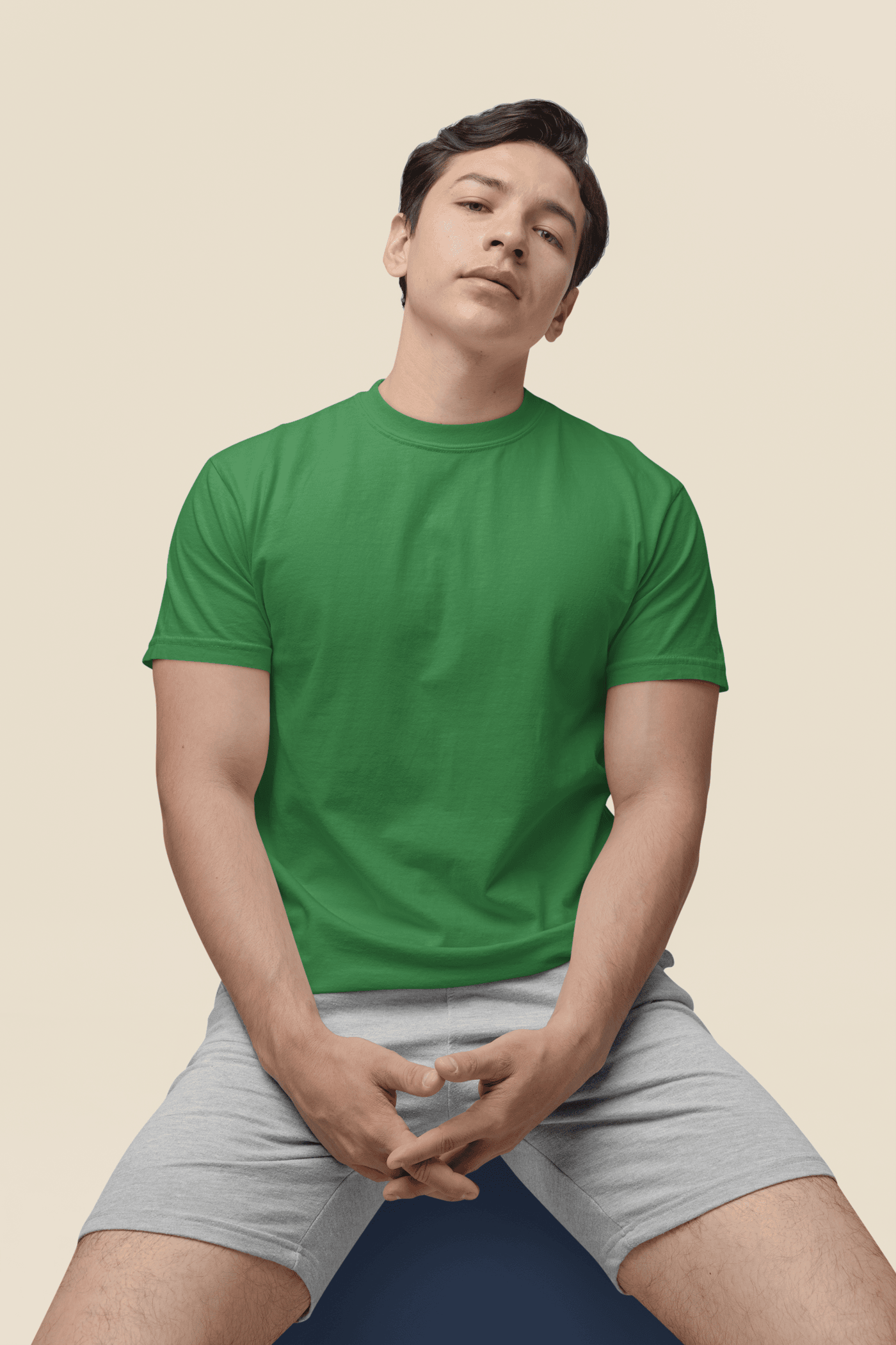 Solid Snapshoppi Regular Fit T-shirt