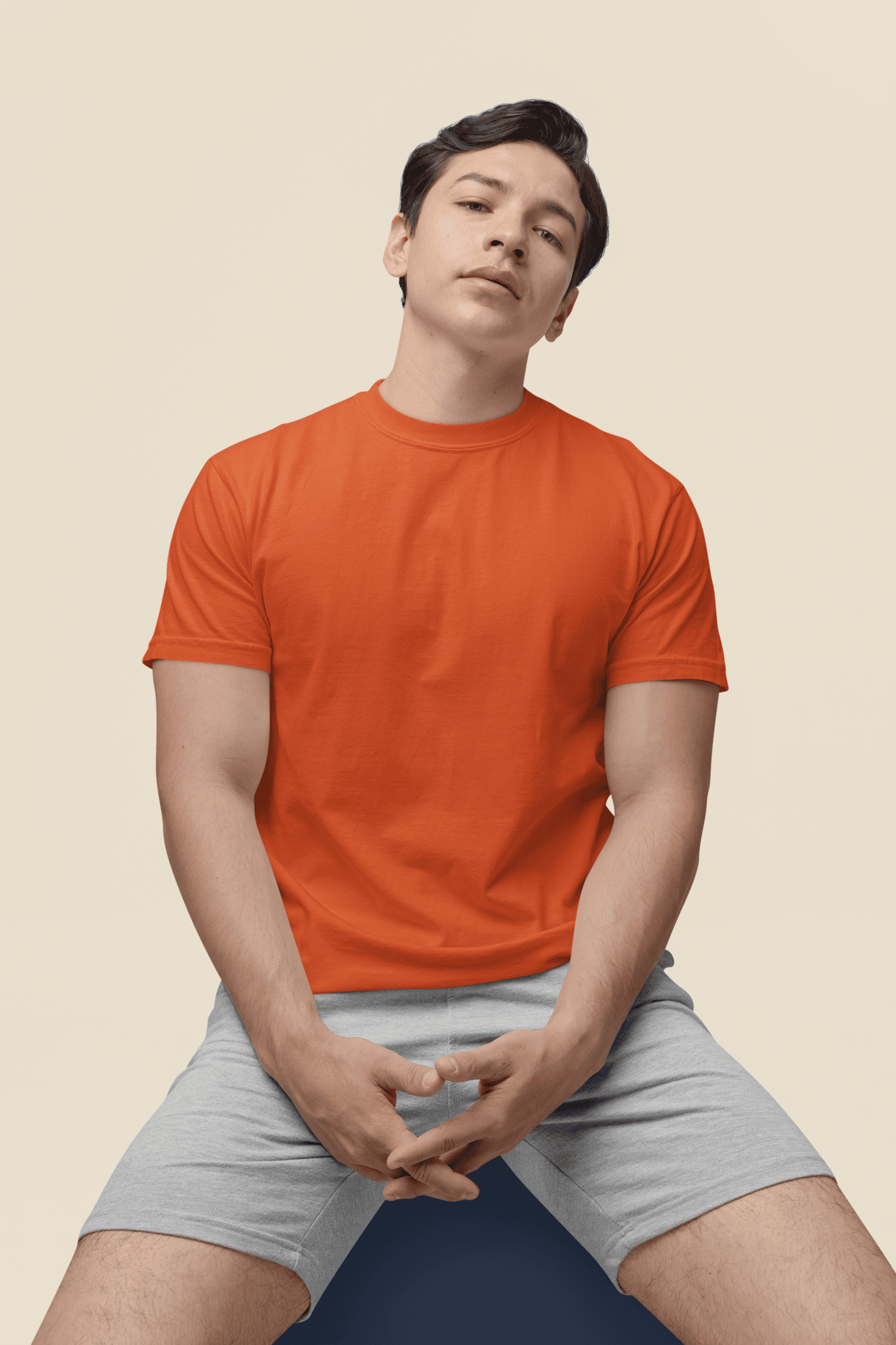 Solid Snapshoppi Regular Fit T-shirt