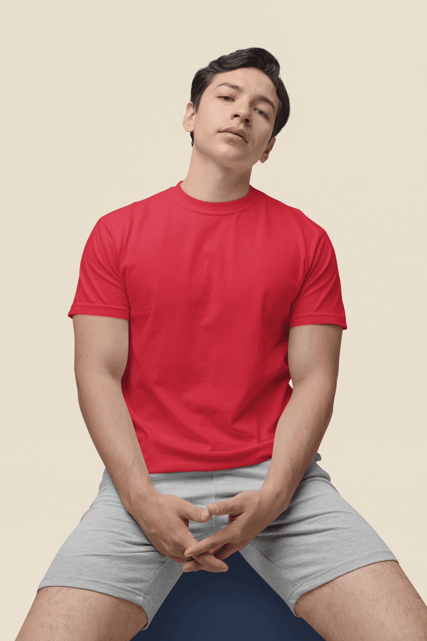 Solid Snapshoppi Regular Fit T-shirt