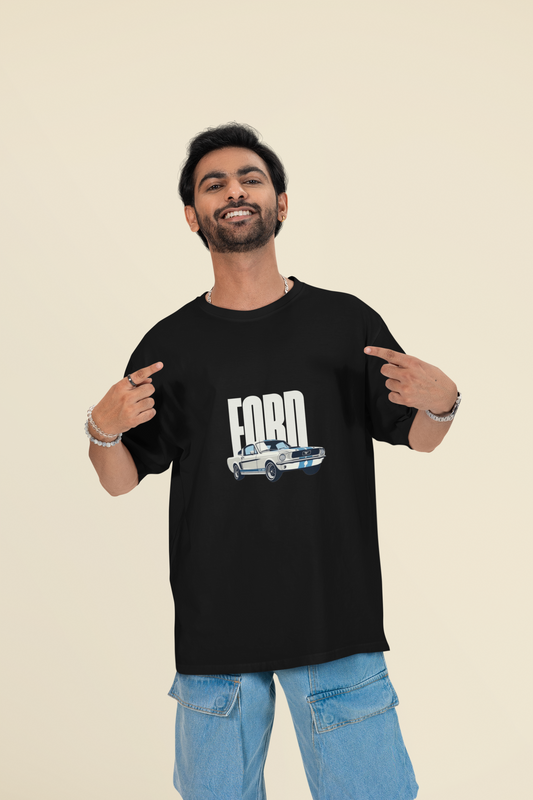Ford Mustang Car Unlock Your Speed Oversized T-shirt